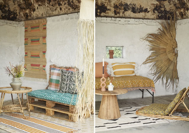 wnętrze w stylu boho