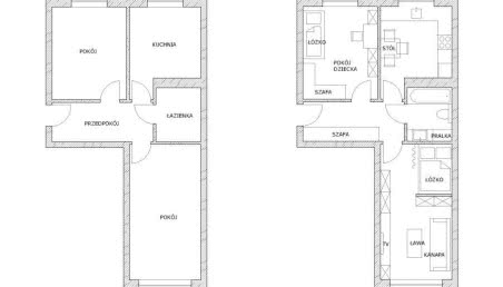 Miejsce na łóżko w salonie