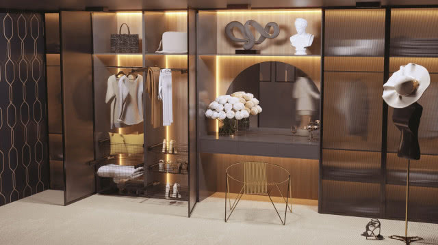 toaletka w garderobie