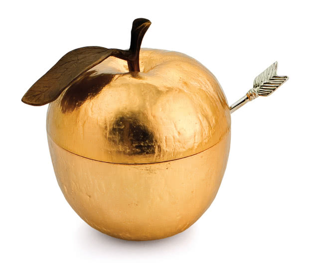 Jabłko z kolekcji Fruit ma łyżeczkę w kształcie strzały, która delikatnie nawiązuje do historii Wilhelma Tella. 