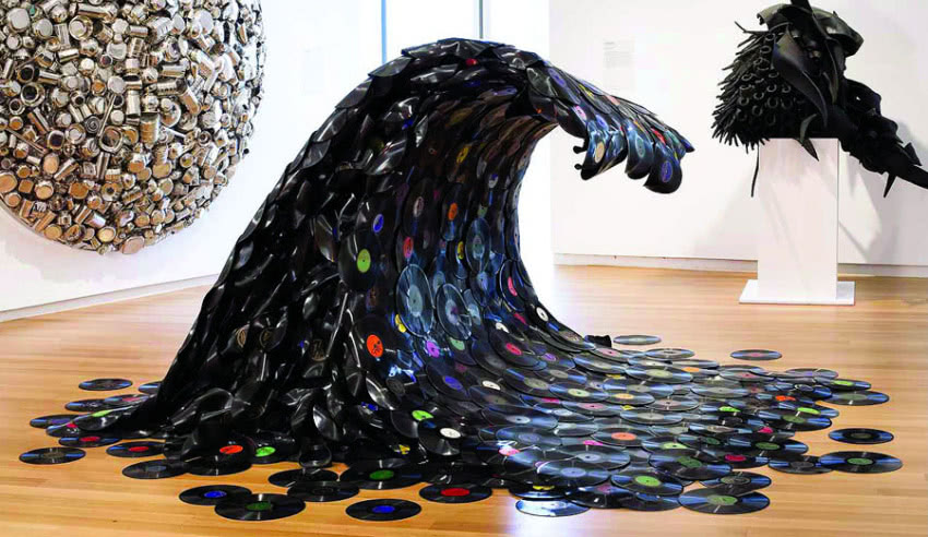 Instalacja "Fala dźwięku", Jean Shin. 