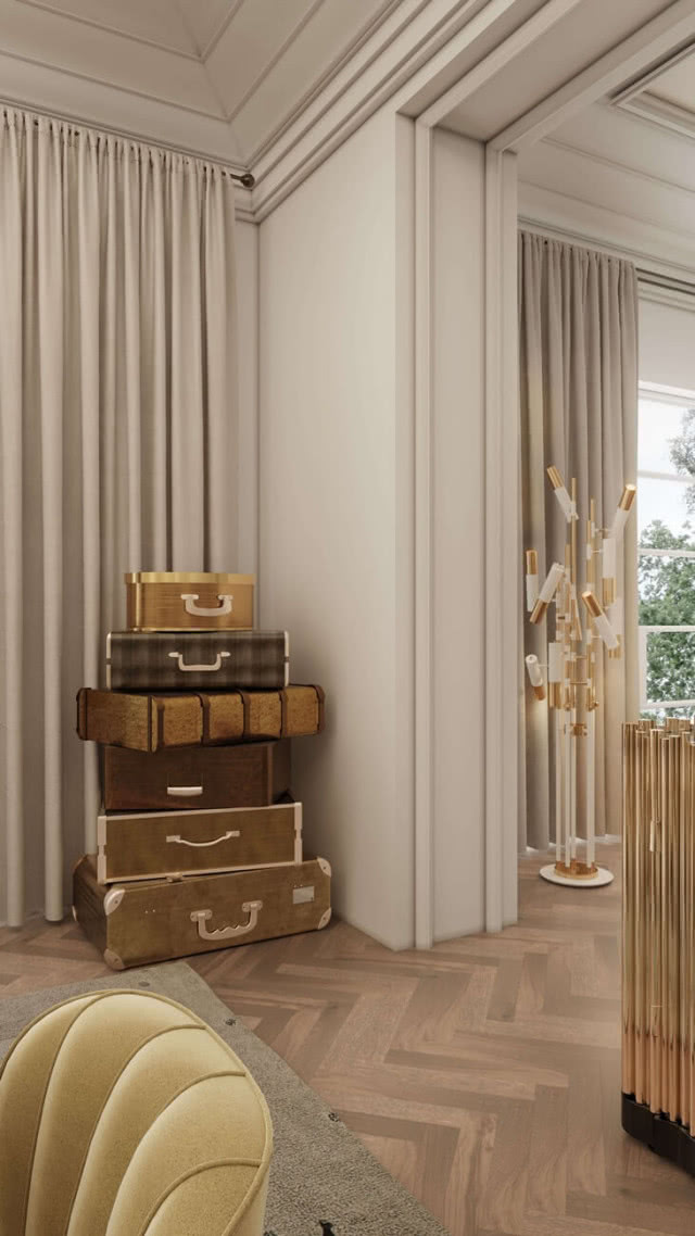 walizki w rogu wnętrza