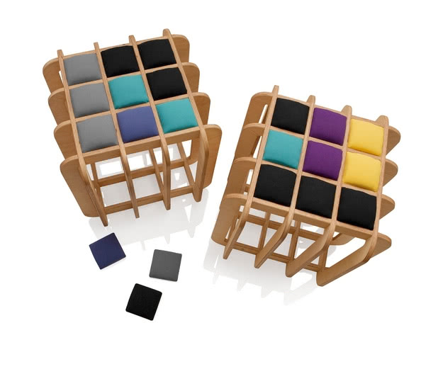 Siedzisko PODUSZAK - sześcian zbudowany z 8...