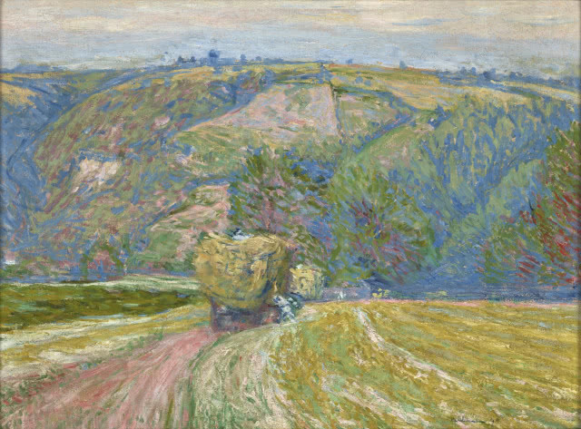 obraz przedstawiający wóz z sianem