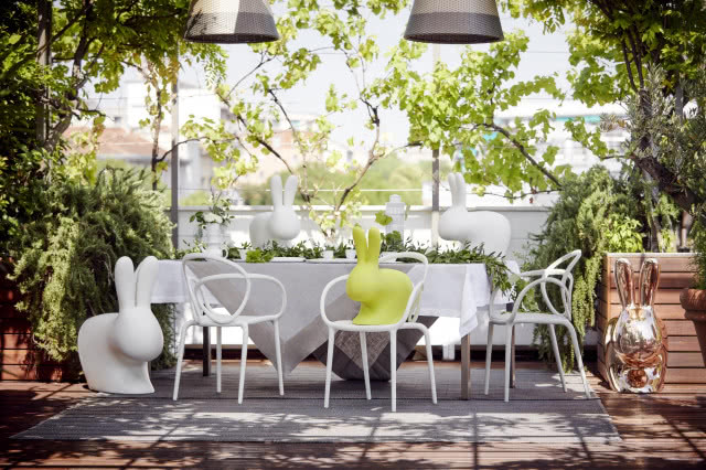 Stołek w kształcie zająca