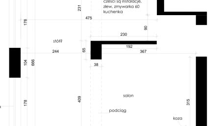 Aranżacja salonu i jadalni z kuchnią