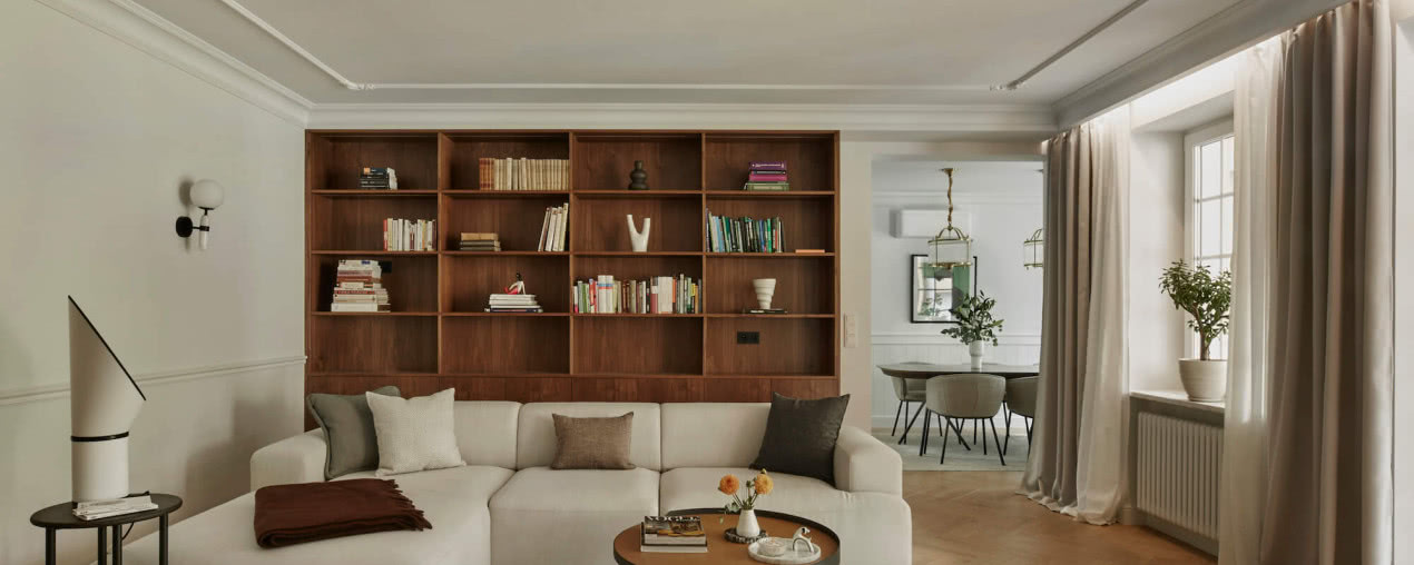 Klasyczne wnętrza pełne elegancji. Dom młody duchem