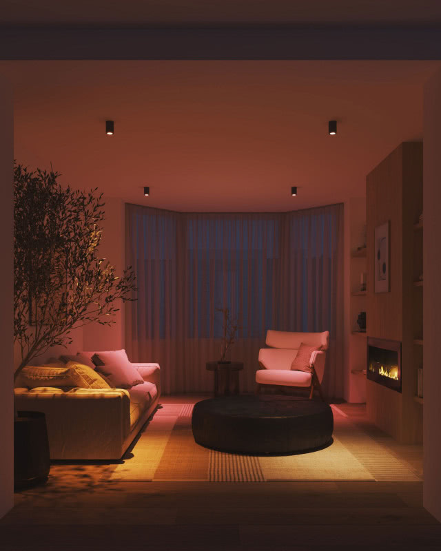 oświetlenie punktowe dostosowane do pory