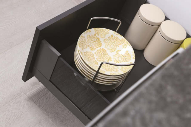 wkład na talerze z uchwytem, szuflada