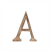 Dekoracyjna litera z drewna mangowca