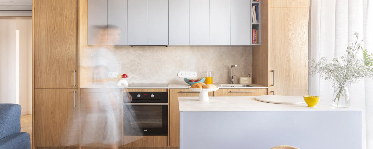 Były płytki PCV i boazeria jest nowoczesne wnętrze! Metamorfoza mieszkania w bloku z wielkiej płyty