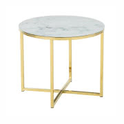 Stolik pomocniczy Antigua, ze szklanym blatem