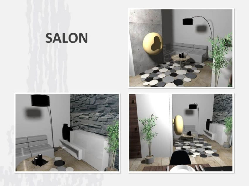 Salon - projekt wnętrza, Beata Piotrowska, na...