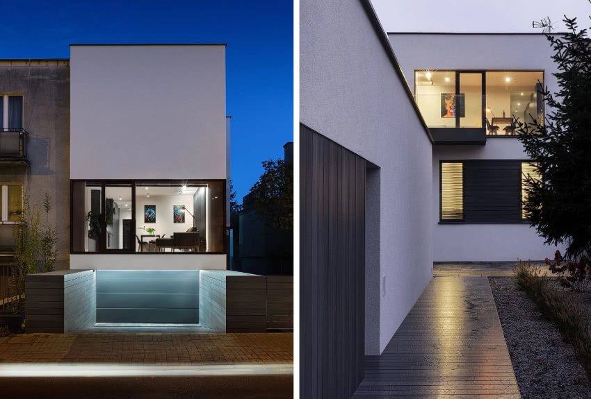 Dom kostka po przebudowie, proj. Piotr Kluj,...