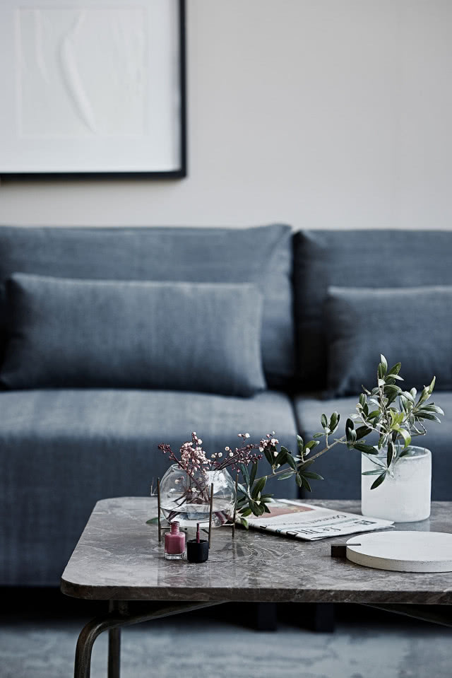 Salon w stylu japandi