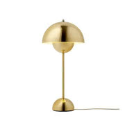 Lampa stołowa Flowerpot, złota, &Tradition