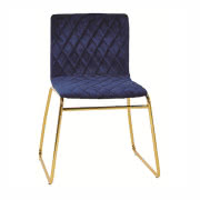 Niebieskie, aksamitne krzesło