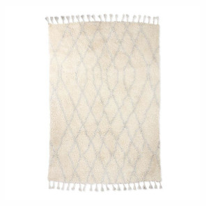 Beżowy dywan z wełny, berberyjski