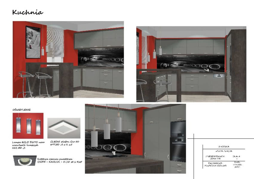 Kuchnia - projekt wnętrza Magdalena Wojtysiak