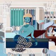 Dilan Gardi - Wodospad, akryl na płótnie, 100...