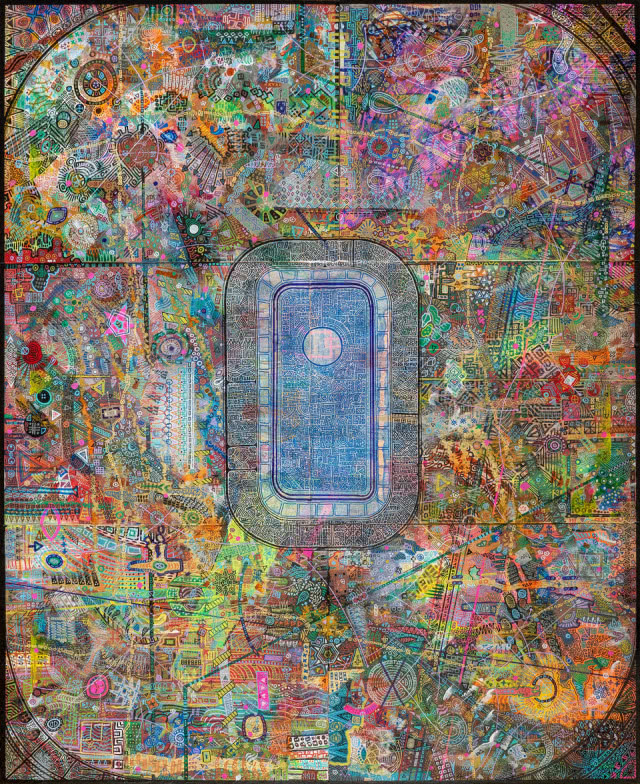 Marcin Kulesza - 2WSCLZ4 60 x 73 cm 2024 akryl&marker