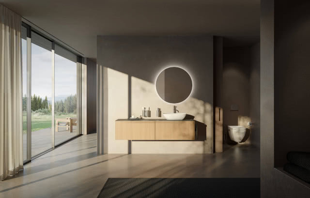 łazienka w brązowych odcieniach