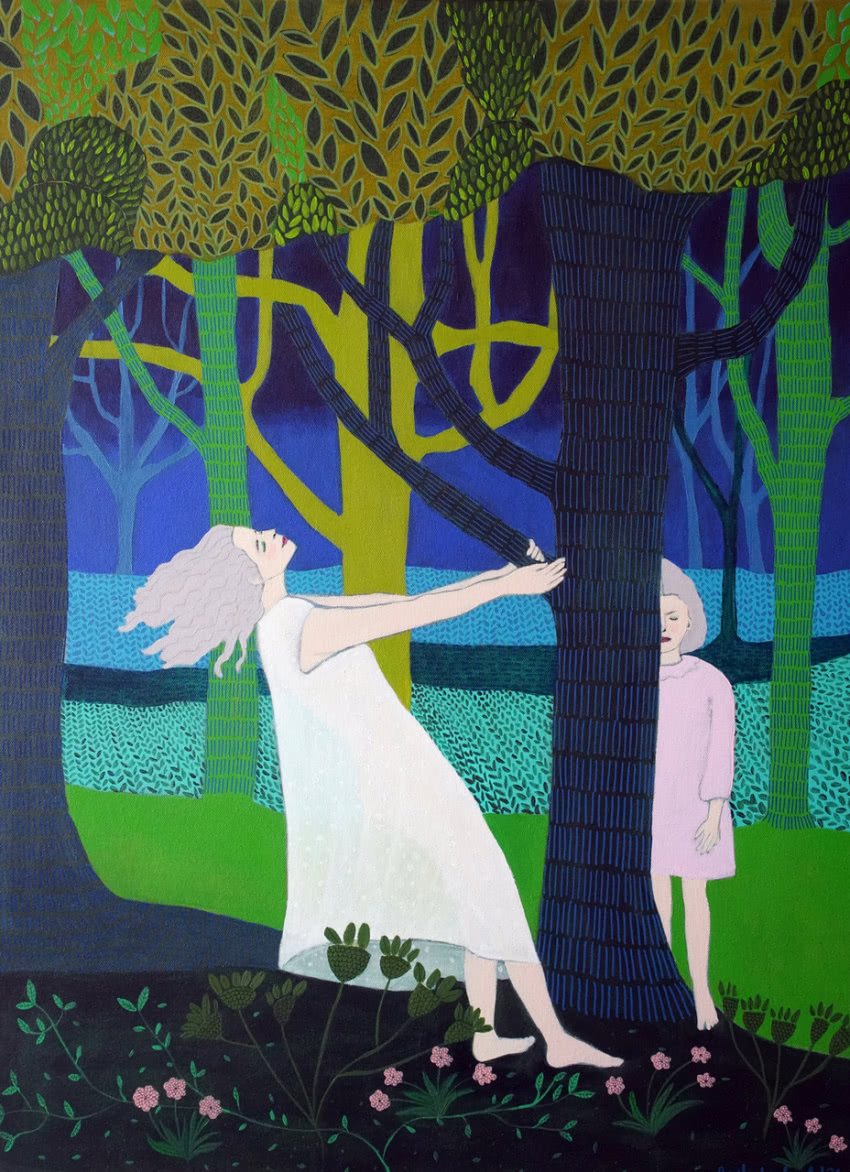 Beata Walczak - Budzi mnie cisza 80 x 60 cm.