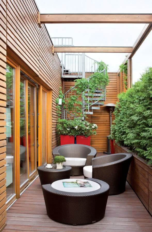 Z tarasu, zaprojektowanego przez właścicieli...