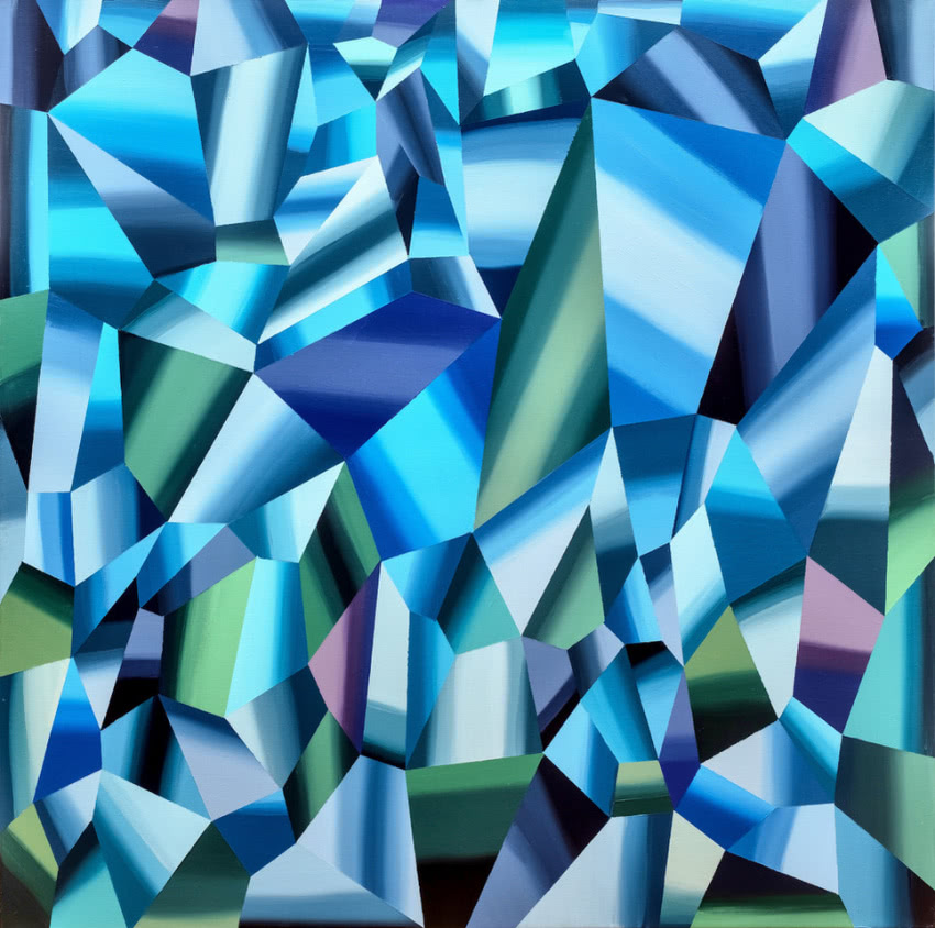 Dilan Gardi - Wodospad, akryl na płótnie, 100...