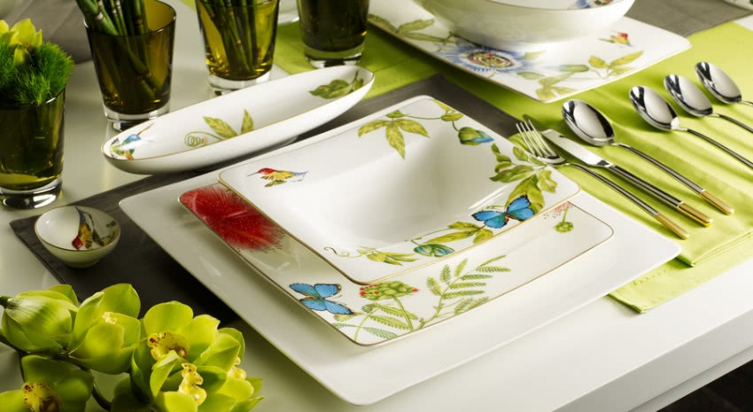 Kwadratowe talerze z kolekcji Amazonia, Villeroy...