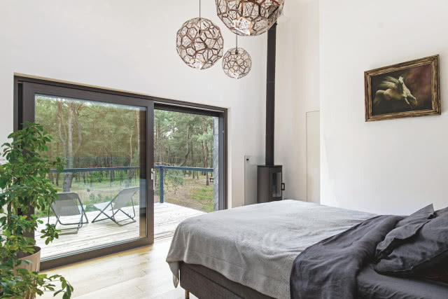 sypialnia z kozą grzewczą