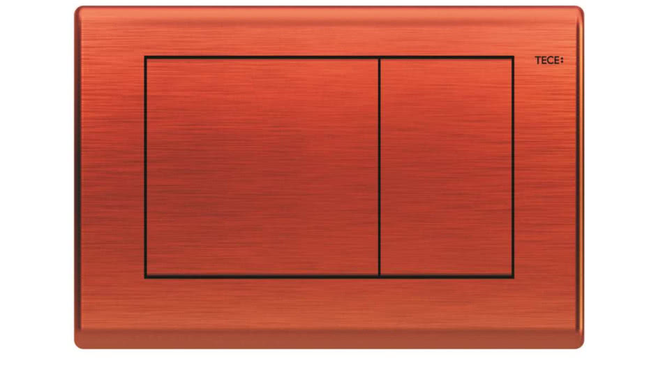 Miedź i mosiądz w łazience - nowe przyciski TECE