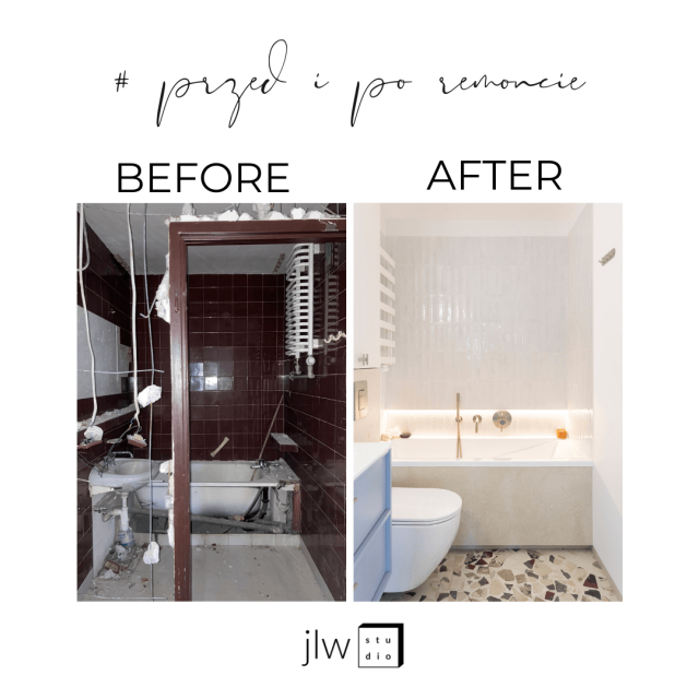 Remont mieszkania łazienka - zdjęcia przed i po