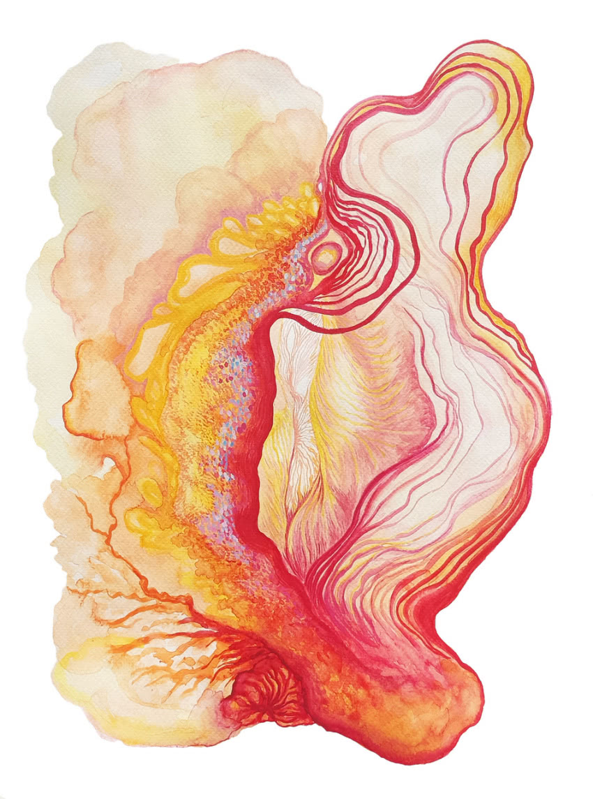 Kati Dobrogowska Gorączka 42 x 30 cm, akwarela...