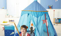 Kolorowy namiot dla małych piratów