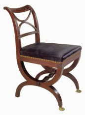 krzesło kurulne w stylu art deco