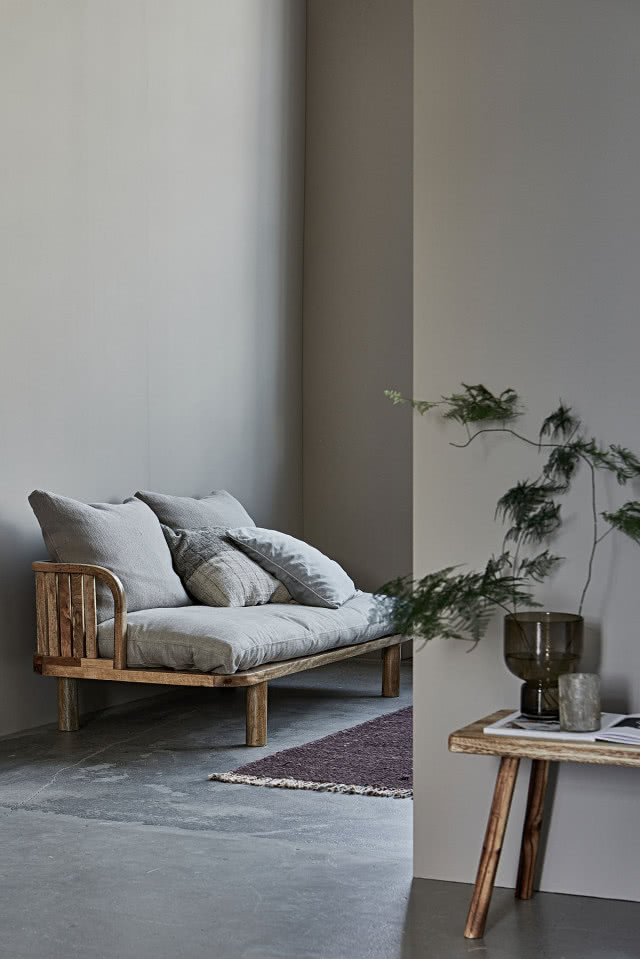 Salon w stylu japandi