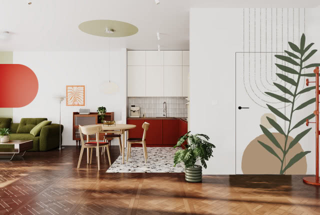 Model drzwi: SARA PRO, folia podkładowa - drzwi oklejone tapetą