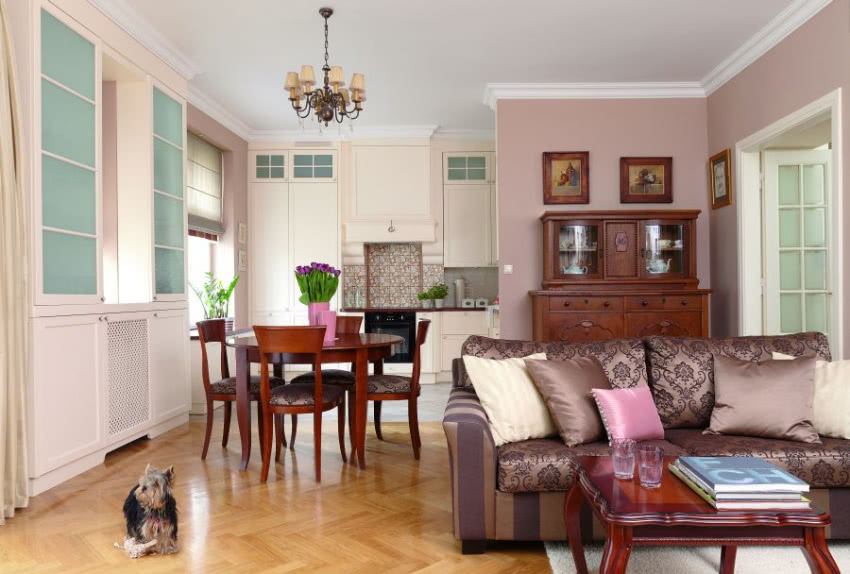 Część dzienna. Otwarta kuchnia idealnie wtapia...