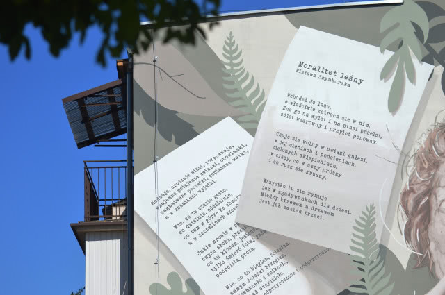 wiersze na muralu Wisławy Szymborskiej