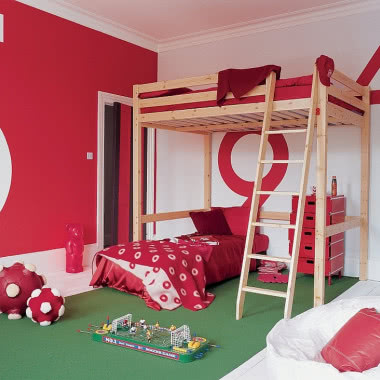 Pokój dziecka w czerwieni