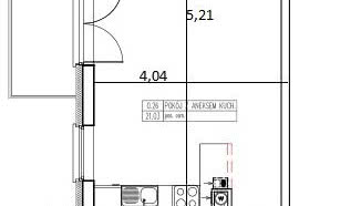 Salon z aneksem w szarościach