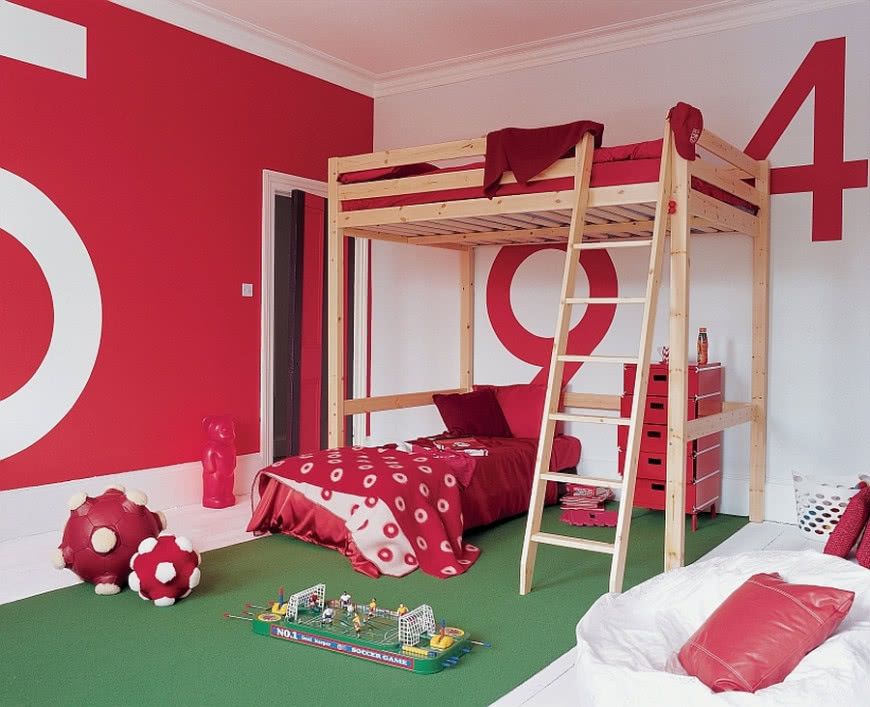 Pokój dziecka w czerwieni