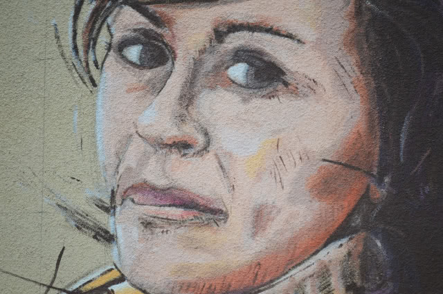 Twarz Wandy Rutkiewicz w zbliżeniu