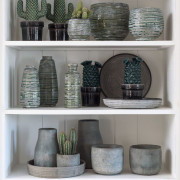 Ręcznie malowany stolik z oktagonalnym blatem i...