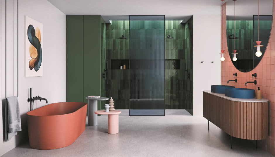 Kolorowa ceramika łazienkowa - jak zaaranżować łazienkę z kolorową umywalką?