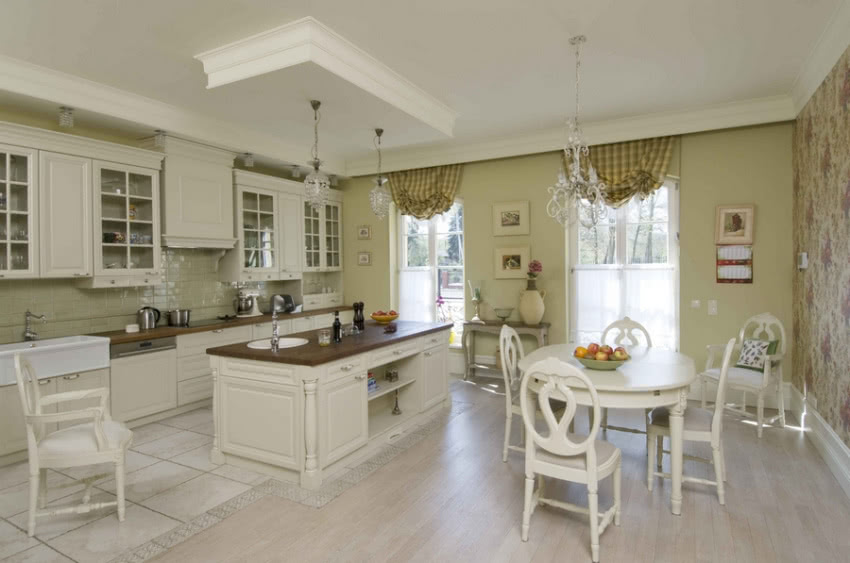 Kuchnia z jadalnia to najbardziej prowansalskie...