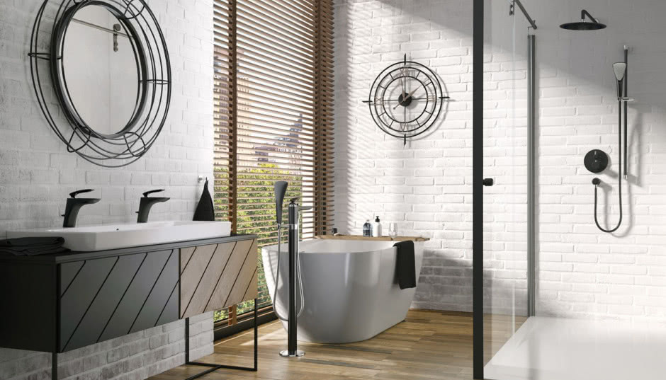 Czarne baterie KLUDI - wnętrzarski hit w trzech odsłonach