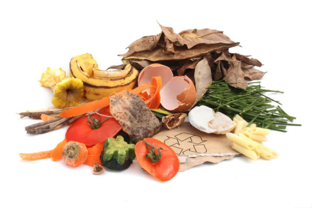 Odpady organiczne nadające się do kompostownika.