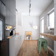 Ceramiczne płytki w kolorowe kółka, trójkąty i...